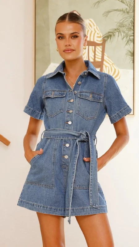 Emma Playsuit - Denim